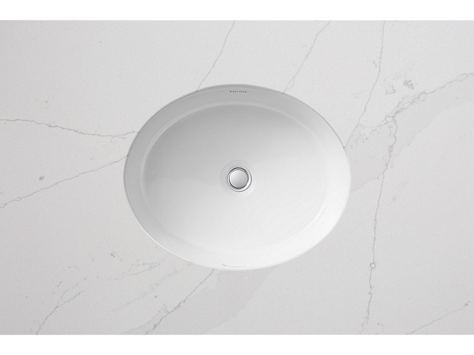 UNDER-MOUNT SINK, CENTRIC OVAL WITH OVERFLOW PERFECT by Kallista P74231-WO-0-0-large
